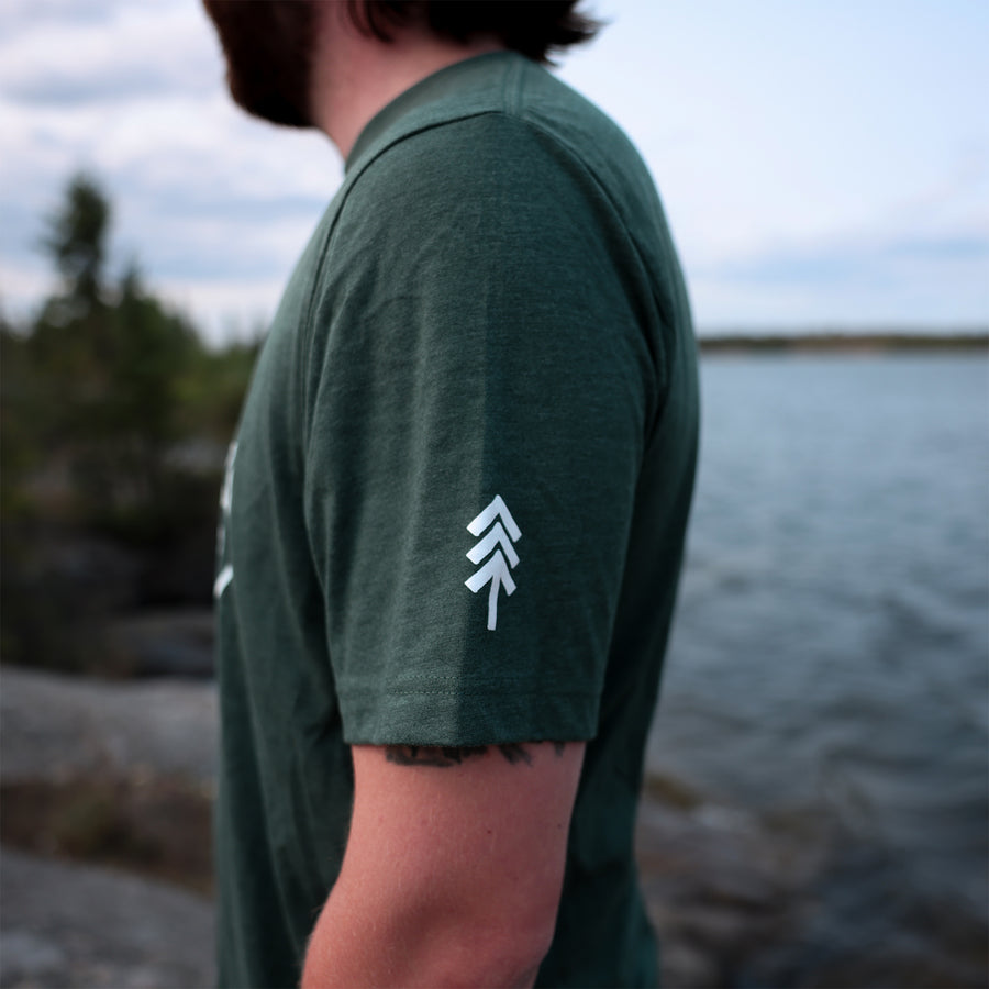 Compass Short-Sleeve Unisex T-Shirt - Heather Green